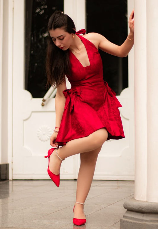 Laika Lace Kitten Heel Sandals - Tigbul's Variety Fashion Shop