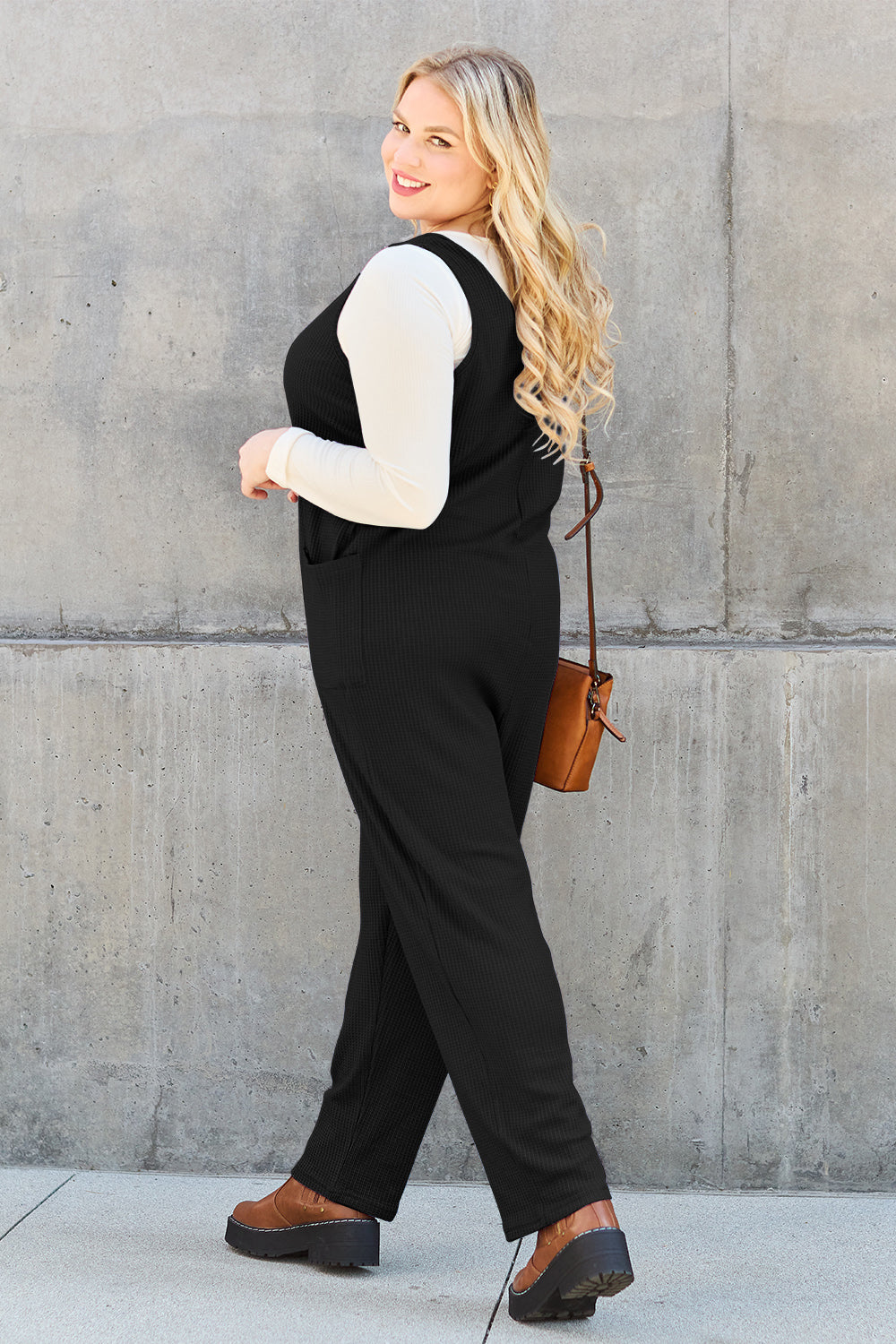 Sleeveless Straight Jumpsuit Sizes Small to 3XL - Tigbul's Variety Fashion Shop