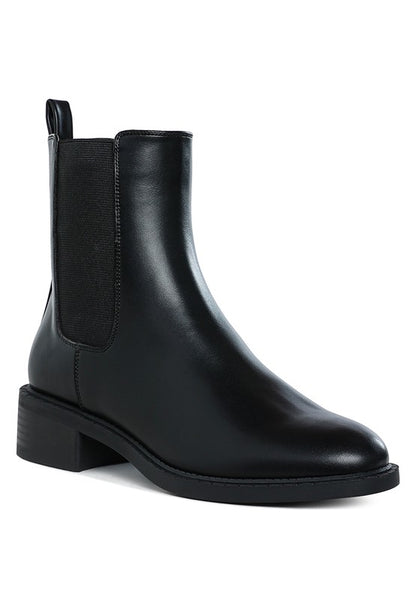 Tripoli Stacked Heel Chelsea Boots - Tigbul's Variety Fashion Shop