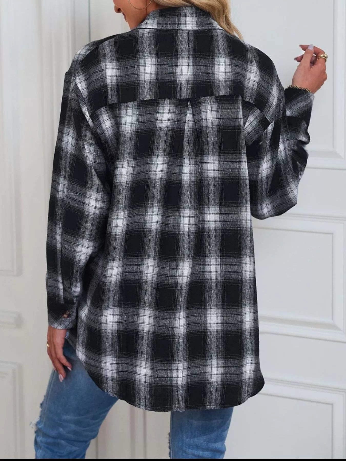 Casual Plaid Button Up Shirt - Tigbul's Variety Fashion Shop