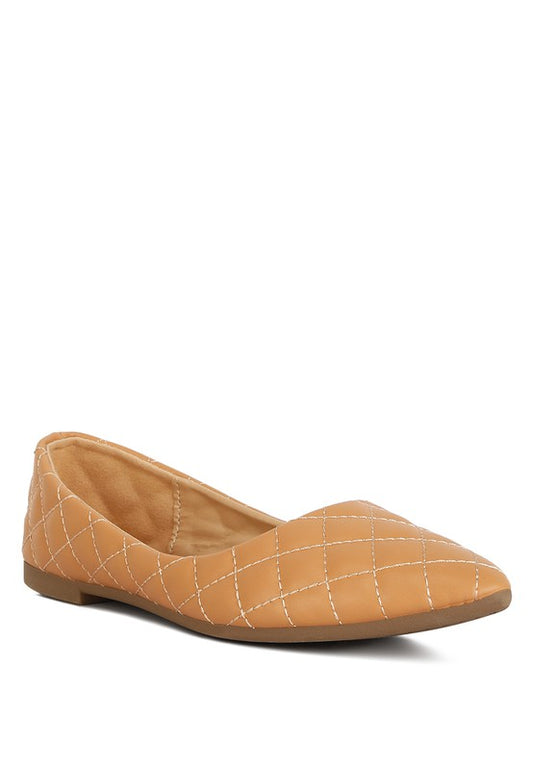 Rikhani Quilted Detail Ballet Flats - Tigbul's Variety Fashion Shop
