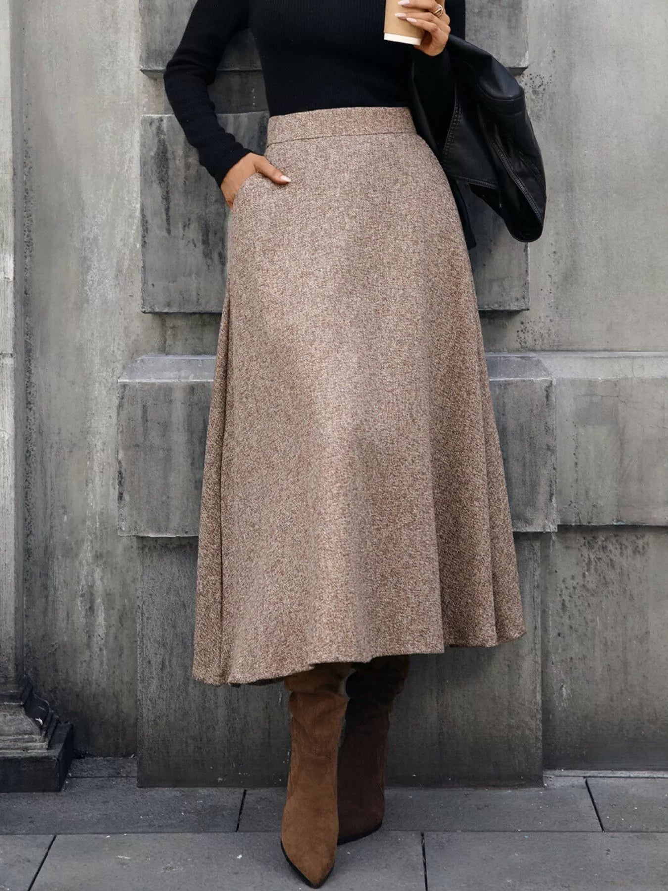A-Line Midi Skirt - Tigbul's Variety Fashion Shop