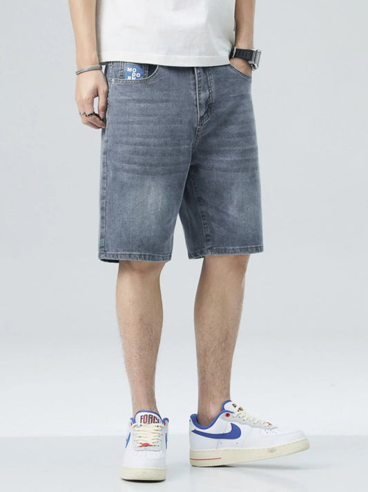 Men's Washed Denim Shorts with Pockets - Tigbul's Variety Fashion Shop
