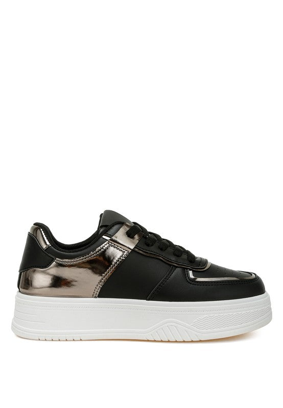 Scouts Metallic Paneling Platform Sneakers - Tigbul's Variety Fashion Shop