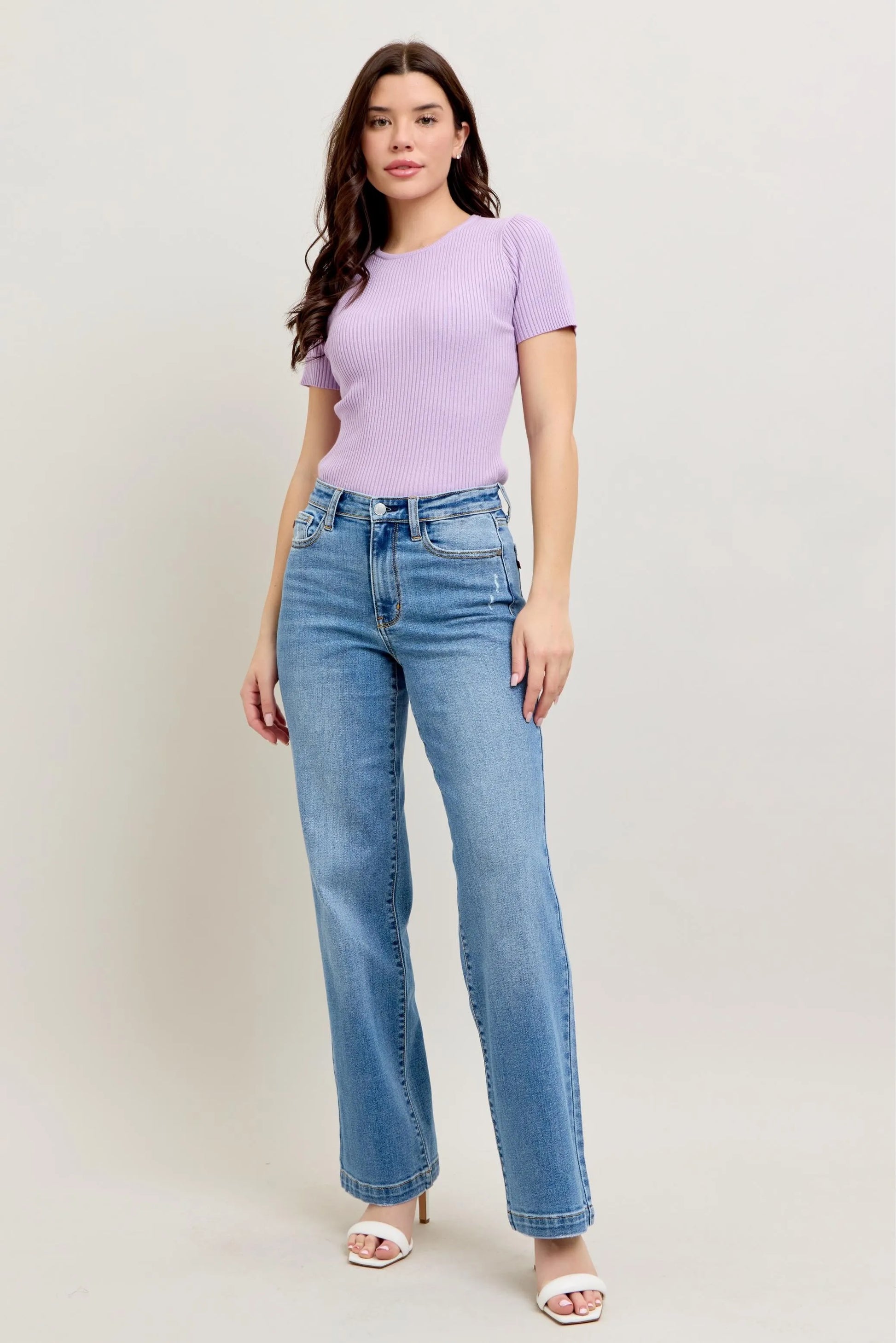 Judy Blue Full Size High Waist Straight Jeans Plus Size - Tigbul's Variety Fashion Shop