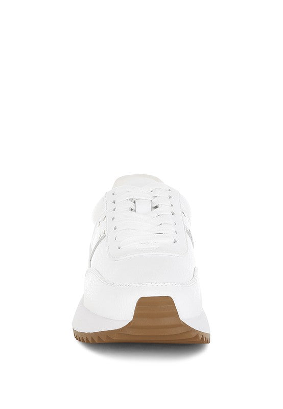 Athion Studded Real Leather Sneakers - Tigbul's Variety Fashion Shop