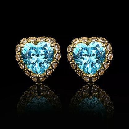 Heart-Shaped Stud Earrings - Tigbul's Variety Fashion Shop