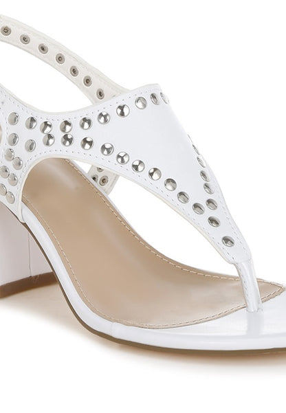 Nerina Studded Genuine Leather Sandals - Tigbul's Variety Fashion Shop