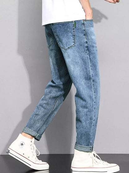 Men's Washed Straight Leg Jeans - Tigbul's Variety Fashion Shop