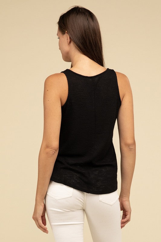 V Neck Sleeveless Cami Top - Tigbul's Variety Fashion Shop