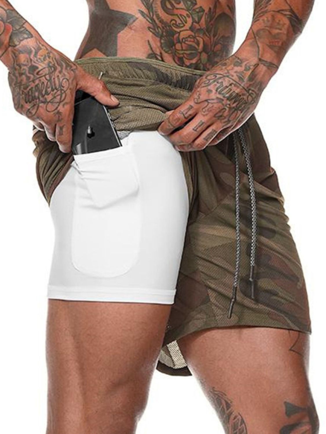 Men's Plus Size Drawstring Active Shorts - Tigbul's Variety Fashion Shop