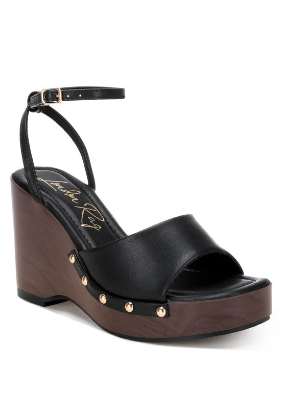 Ankle Strap Studded Wedge Sandals | Tigbuls Variety Fashion Shop