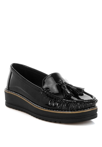 Strelka Tassel Detail Flatform Loafers - Tigbul's Variety Fashion Shop