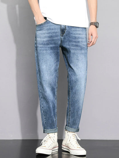 Men's Washed Straight Leg Jeans - Tigbul's Variety Fashion Shop