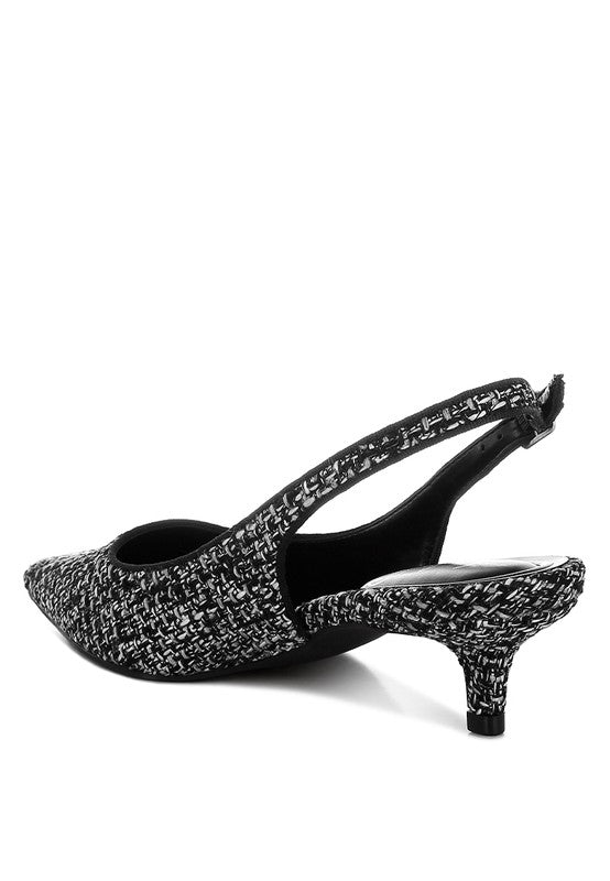 Zehra Boucle Slingback Pumps - Tigbul's Variety Fashion Shop