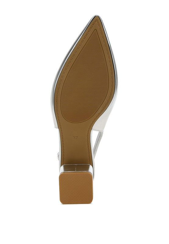 Zofoya Metallic Faux Leather Slingback Sandals - Tigbul's Variety Fashion Shop