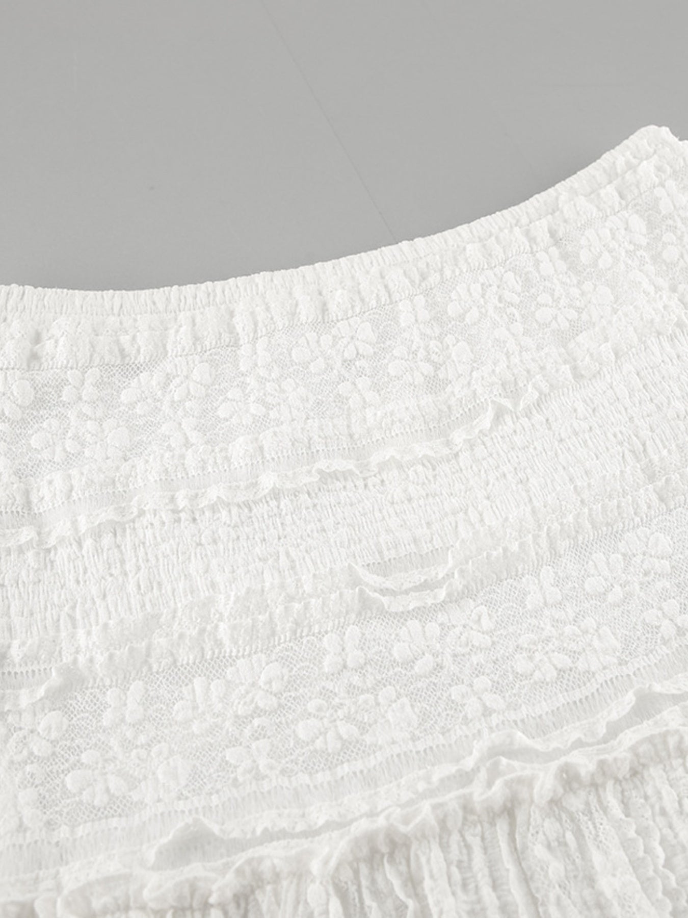 Women's White Lace Tiered Maxi Skirt - Tigbul's Variety Fashion Shop