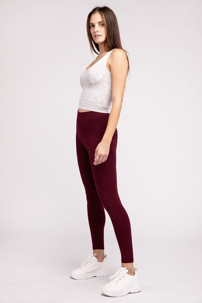 Premium Cotton Full-Length Leggings - Tigbuls Variety Fashion