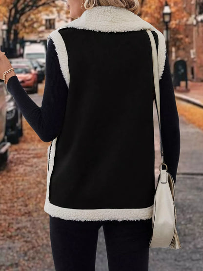 Open Front Vest Coat with Pockets - Tigbul's Variety Fashion Shop