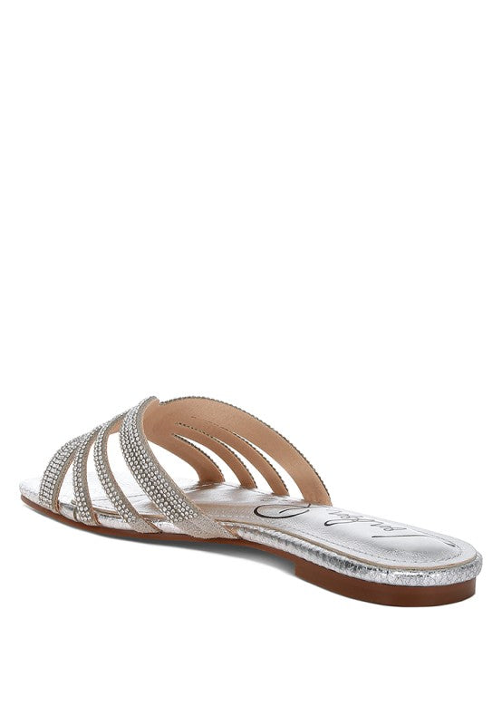 Dindy Rhinestone Cut Out Flats - Tigbul's Variety Fashion Shop