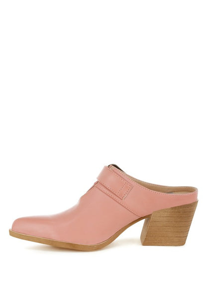Holler Carved Buckle Statement Mules - Tigbul's Variety Fashion Shop