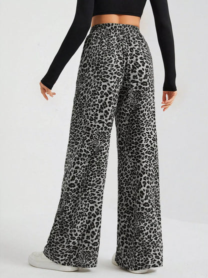 Full Size Leopard Print Wide Leg Pants Plus Size - Tigbul's Variety Fashion Shop