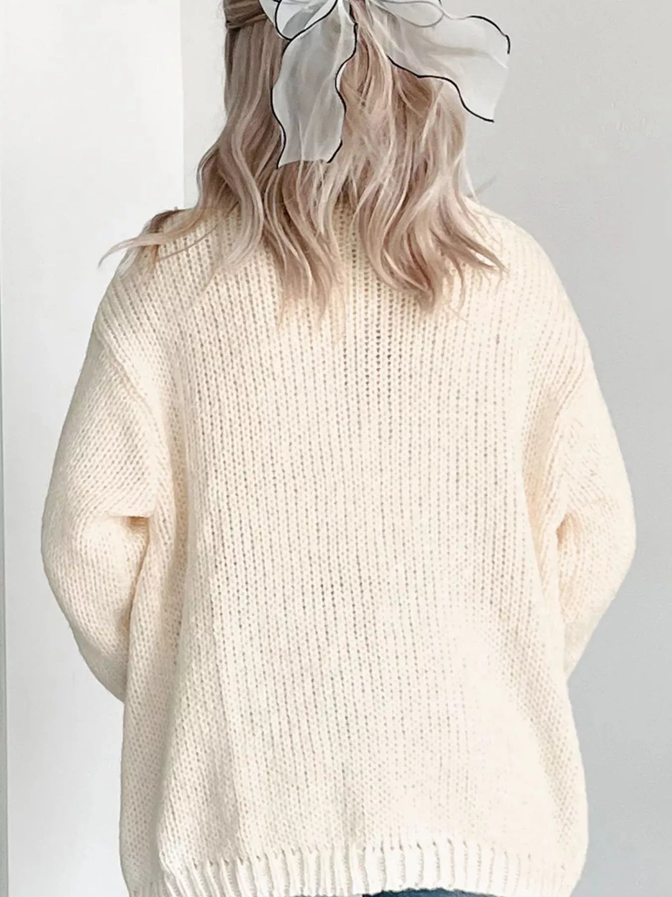Halloween Pumpkin Embroidered Knit Cardigan - Tigbul's Variety Fashion Shop