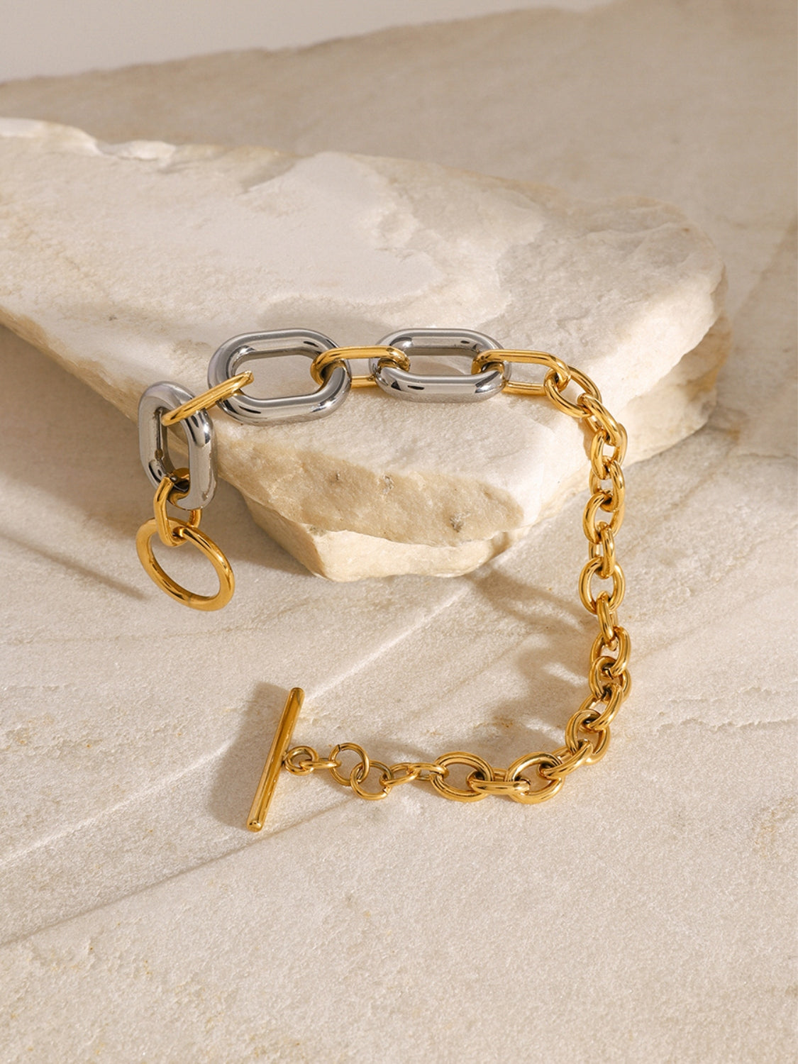 18K Gold-Plated Stainless Steel Chain Bracelet - Tigbul's Variety Fashion Shop