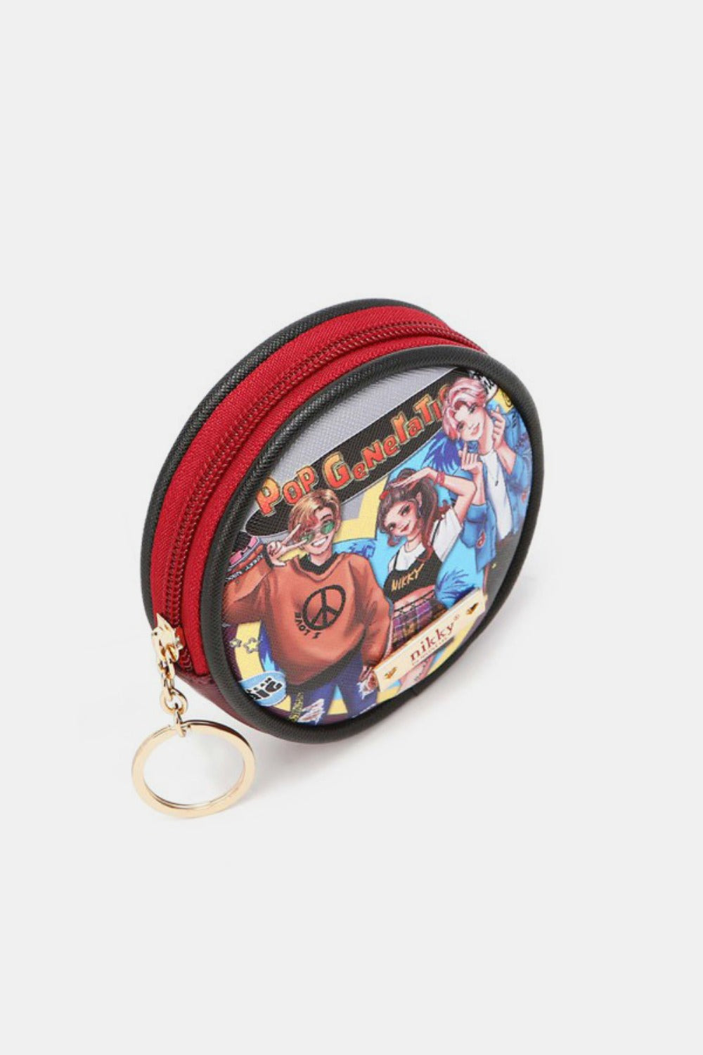 Nicole Lee USA Keychain Round Coin Purse - Tigbul's Variety Fashion Shop