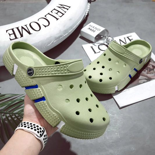 Men's Round Toe Platform Sandals - Tigbul's Variety Fashion Shop