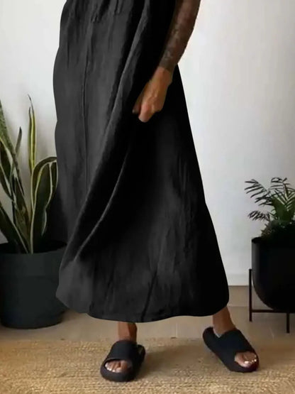 Ruched Cami Maxi Dress with Pockets Size Small - 5XL Plus - Tigbul's Variety Fashion Shop