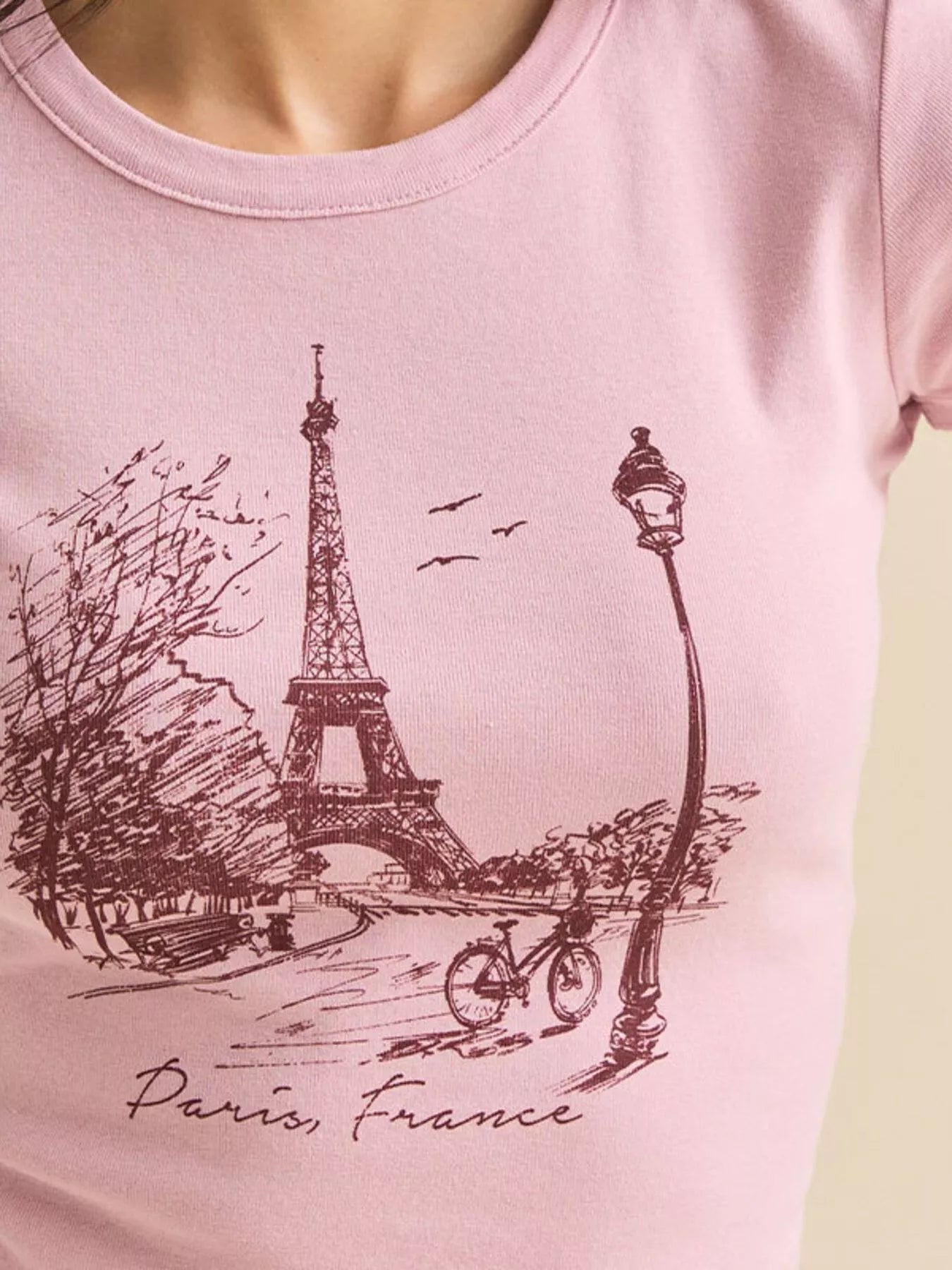 Graphic Round Neck Crop T-Shirt - Tigbul's Variety Fashion Shop