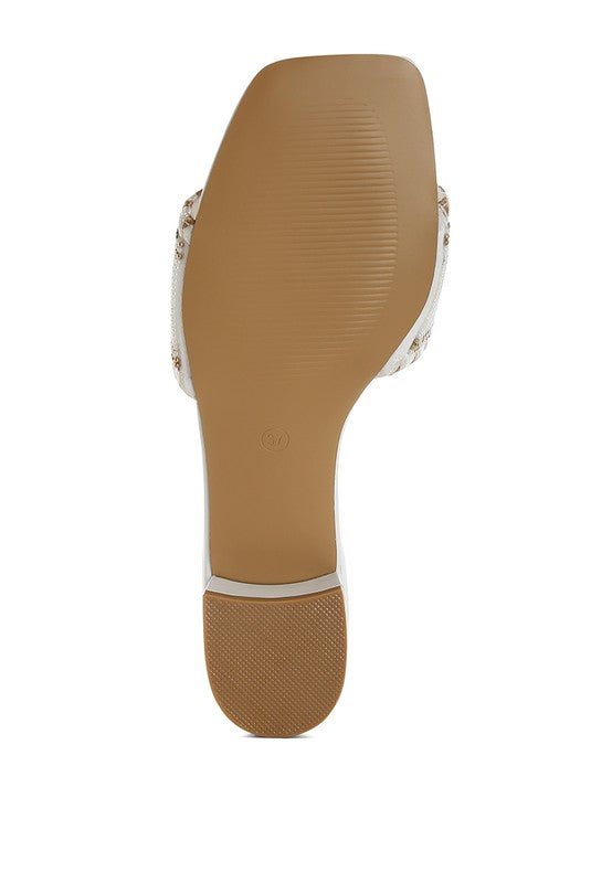 Vacay Babe Lake Como Beaded Slip-On Heels - Tigbul's Variety Fashion Shop