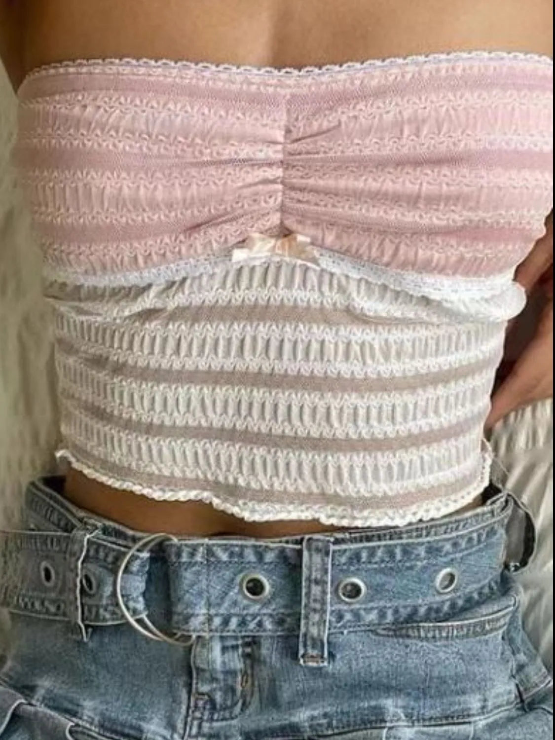 Pink Lace Tube Top - Tigbul's Variety Fashion Shop
