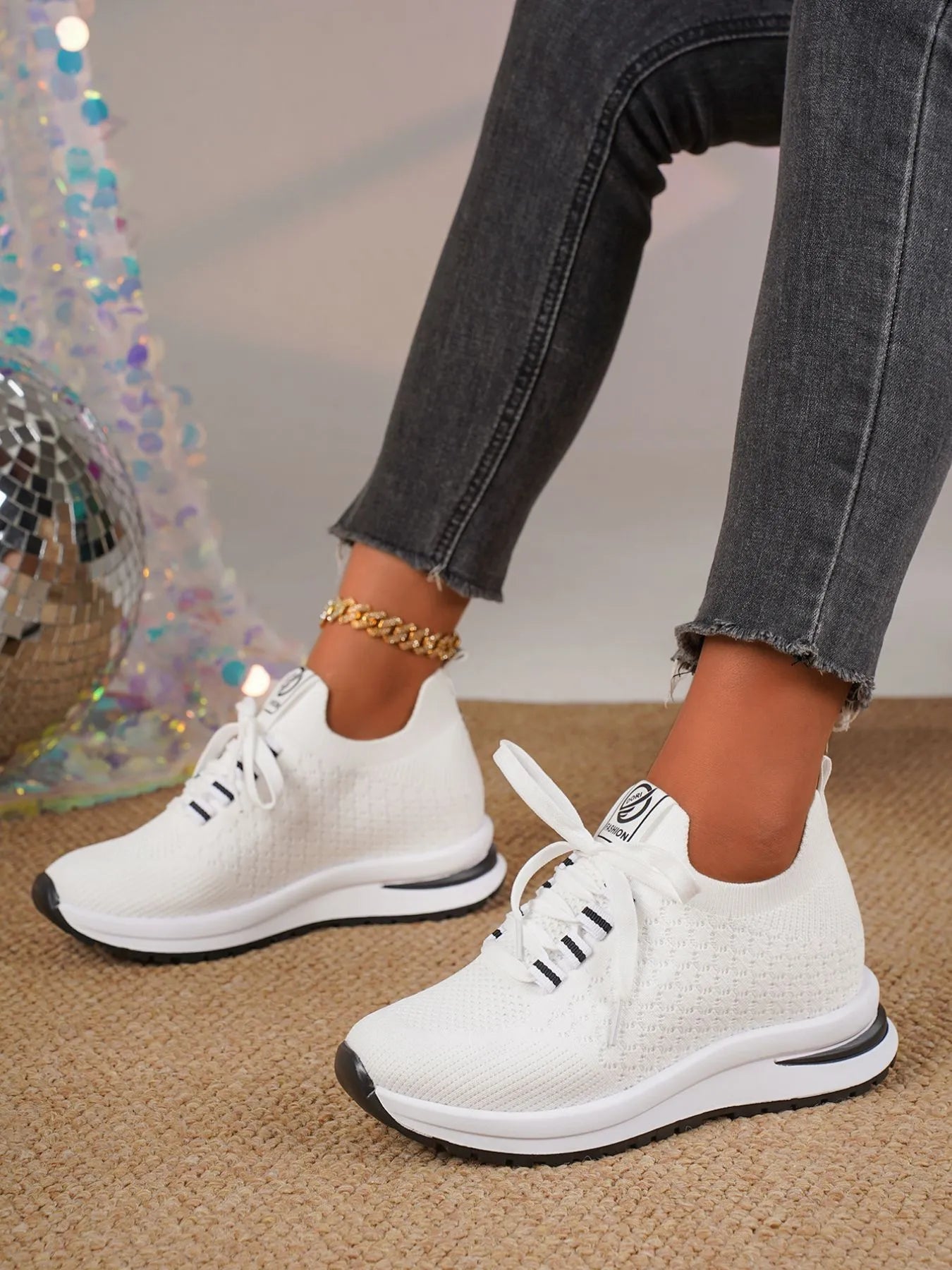 Lace Up Platform Athletic - Tigbul's Variety Fashion Shop