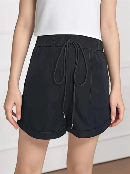 Casual Drawstring High Waist Shorts - Tigbul's Variety Fashion Shop