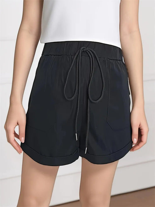 Casual Drawstring High Waist Shorts - Tigbul's Variety Fashion Shop