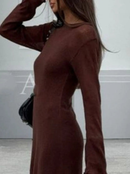 Ribbed Knit Cami Dress and Cover Up Sweater Set - Tigbul's Variety Fashion Shop