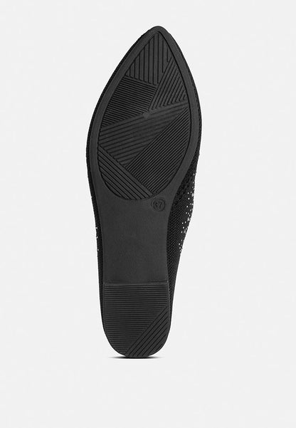Abedi Rhinestone Embellished Pull Tab Loafers - Tigbul's Variety Fashion Shop
