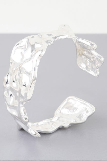 Abstract Ripple Open Cuff Bracelet - Tigbul's Variety Fashion Shop