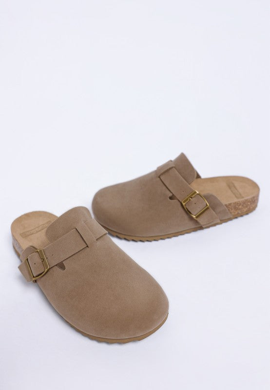 Ratiha Buckle Accent Slip-On Footbed Mules - Tigbul's Variety Fashion Shop