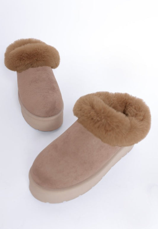 Aniso Faux Fur Slip On Snow Boots - Tigbul's Variety Fashion Shop