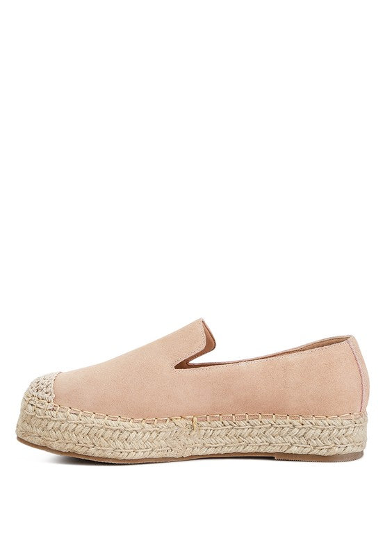 Ellerie Suede Flatform Heel Espadrilles - Tigbul's Variety Fashion Shop