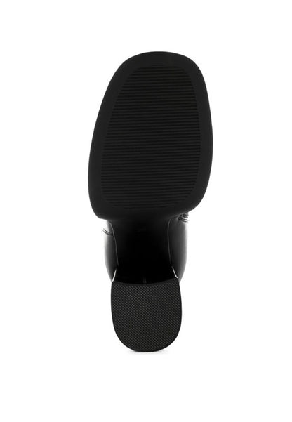 Baltese Zip-Up Chunky Heel Boots - Tigbul's Variety Fashion Shop