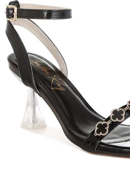 Ebina Charm Detail Spool Heels - Tigbul's Variety Fashion Shop