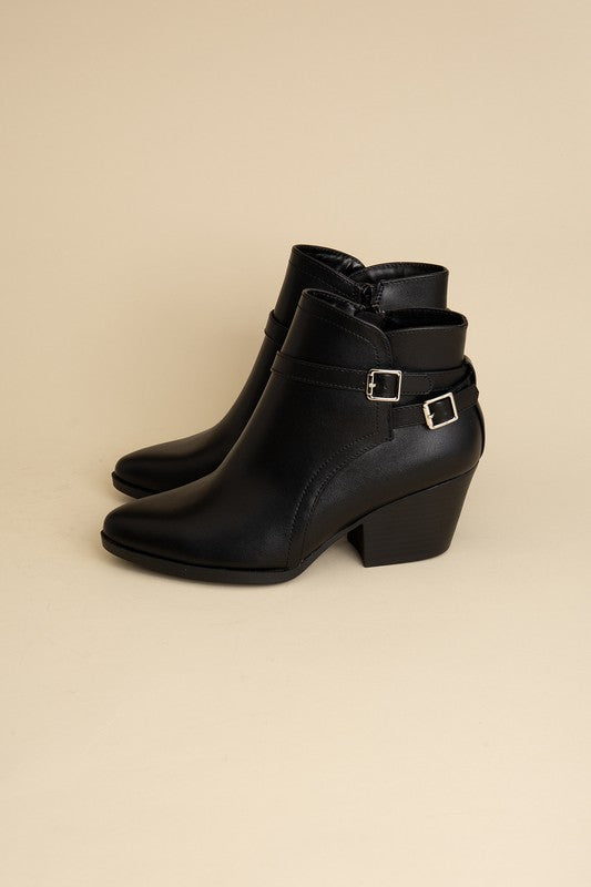 Nadine Ankle Buckle Boots - Tigbuls Variety Fashion