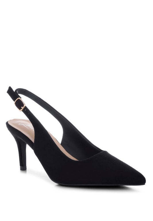 Theobs Soft Microfiber Pointed Toe Slingbacks - Tigbul's Variety Fashion Shop