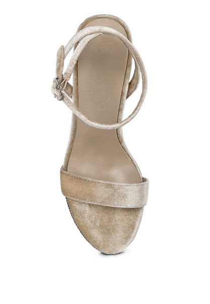 ZIRCON Diamante Studded High Block Heel Sandals - Tigbul's Variety Fashion Shop