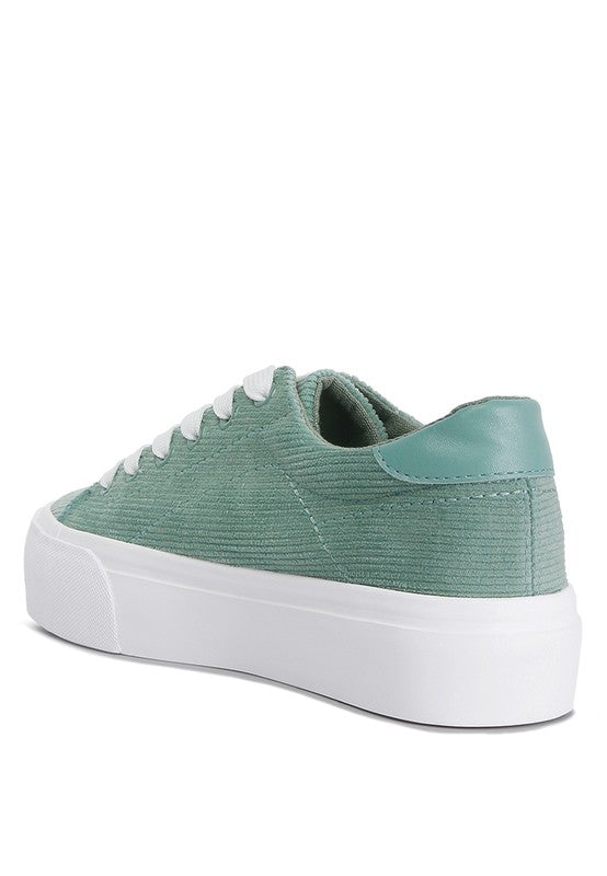 Hyra Solid Flatform Canvas Sneakers - Tigbul's Variety Fashion Shop