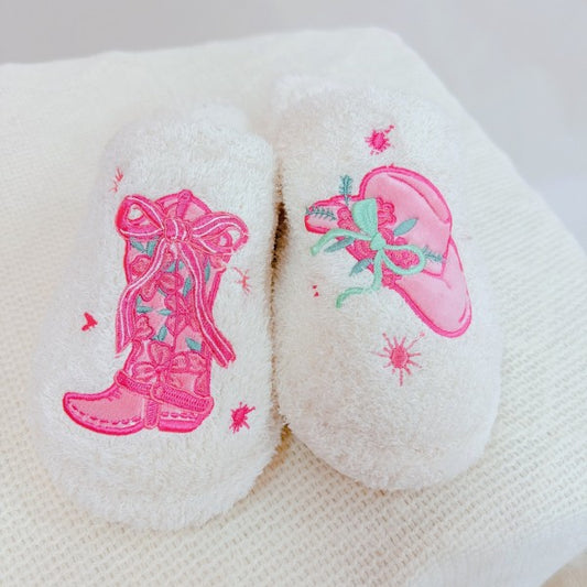 Western Whimsy Coziest Lounge Slippers - Tigbul's Variety Fashion Shop